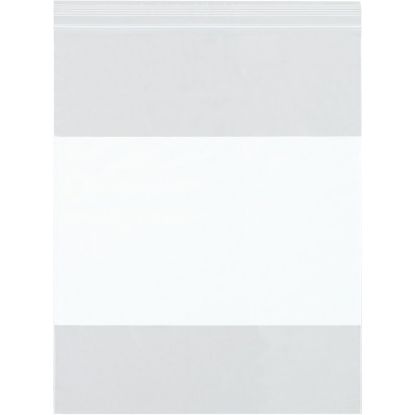 Picture of Partners Brand 2 Mil White Block Reclosable Poly Bags, 12in x 12in, Clear, Case Of 1000