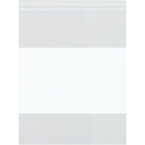 Picture of Partners Brand 2 Mil White Block Reclosable Poly Bags, 12in x 12in, Clear, Case Of 1000