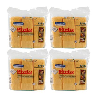 Picture of Wypall Microfiber Cloths - General Purpose - 15.75in Length x 15.75in Width - 24 / Carton - Eco-friendly, Absorbent, Durable, Launderable, Washable - Yellow