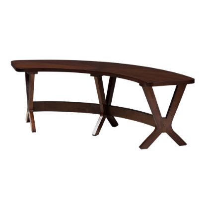 Picture of Baxton Studio 9547 Curved Dining Bench, 17-15/16inH x 57-5/16inW x 21-1/8inD, Walnut