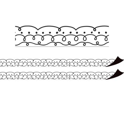 Picture of Teacher Created Resources Magnetic Border, Squiggles And Dots, 24ft Per Pack, Set Of 2 Packs