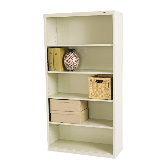 Picture of Tennsco Metal 66inH 5-Shelf Bookcase, Putty