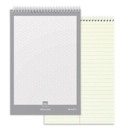 Picture of Office Depot Brand Steno Book, 6in x 9in, Gregg Ruled, 70 Sheets, Greentint