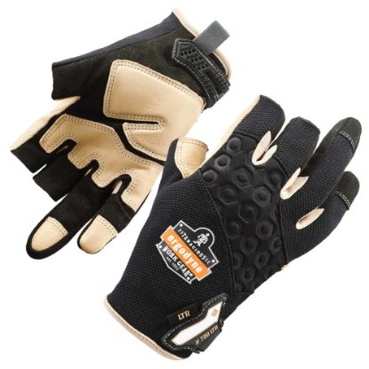 Picture of Ergodyne ProFlex 720LTR Heavy-Duty Leather-ReinforcedFraming Gloves, Extra Large, Black