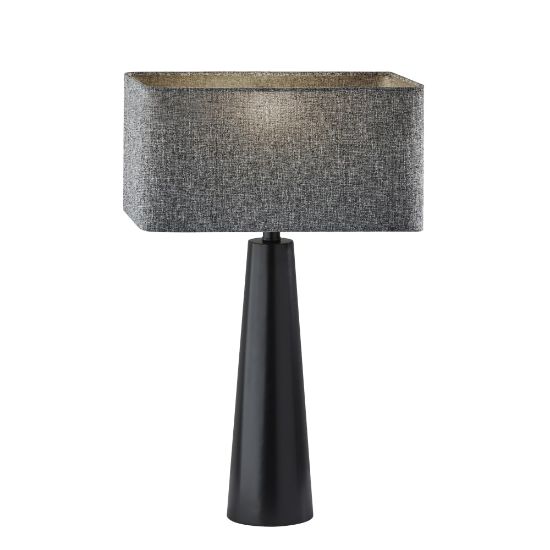 Picture of Adesso Lillian Table Lamp, 25-1/2inH, Dark Gray Shade/Black Base