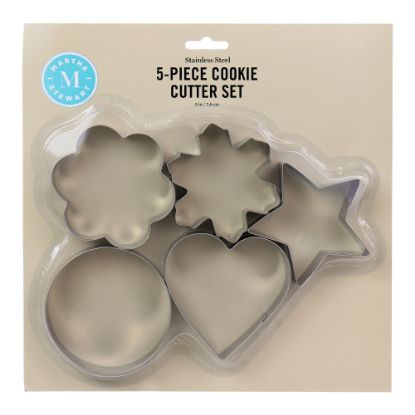 Picture of Martha Stewart 5-Piece Stainless Steel Cookie Cutter Set, Silver