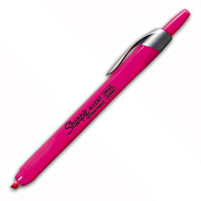 Picture of Sharpie Accent Retractable Highlighters, Fluorescent Pink, Pack Of 12