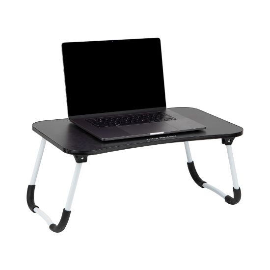 Picture of Mind Reader Woodland Collection Portable Laptop Desk with Folding Legs, 10-1/2in H x 13-3/4in W x 24-1/4in L, Black