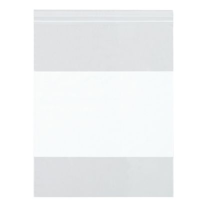 Picture of Partners Brand 4 Mil White Block Reclosable Poly Bags, 12in x 12in, Clear, Case Of 1000