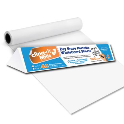 Picture of Clingers Cling-rite Dry-Erase Sheet Economy Roll, 20in x 100ft, White