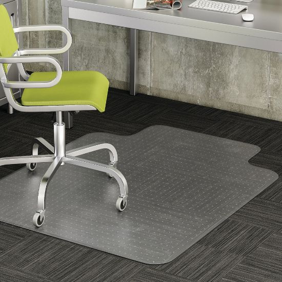 Picture of Deflecto DuraMat Chair Mat For Low-Pile Carpet, Standard Lip, 36inW x 48inD, Clear