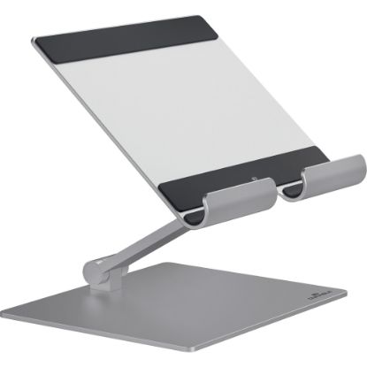 Picture of DURABLE Rise Tablet Stand - Up to 13in Screen Support - 2.20 lb Load Capacity - 8.1in Height x 6.7in Width x 5.4in Depth - Tabletop - Aluminum - Silver