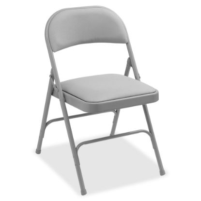 Picture of Lorell Padded Steel Folding Chairs, Beige, Set Of 4 Chairs