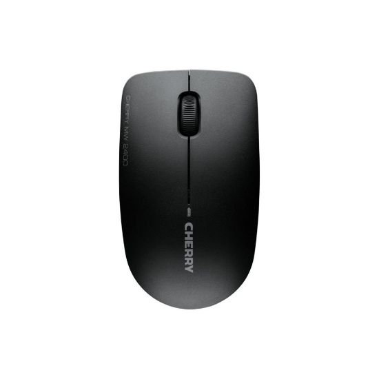 Picture of CHERRY MW 2400 - Mouse - right and left-handed - optical - 3 buttons - wireless - 2.4 GHz - USB wireless receiver - black