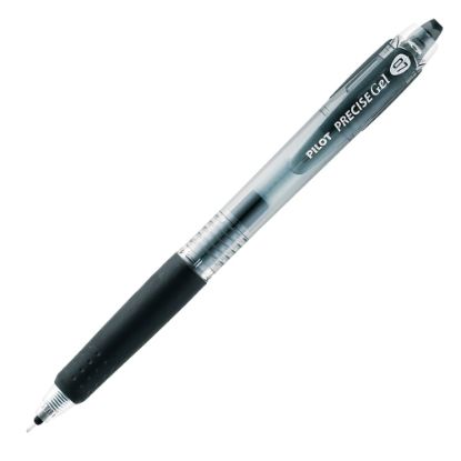 Picture of Pilot Precise BeGreen Gel Retractable Rollerball Pens, Fine Point, 0.7 mm, 83% Recycled, Black Translucent Barrel, Black Ink, Pack Of 12