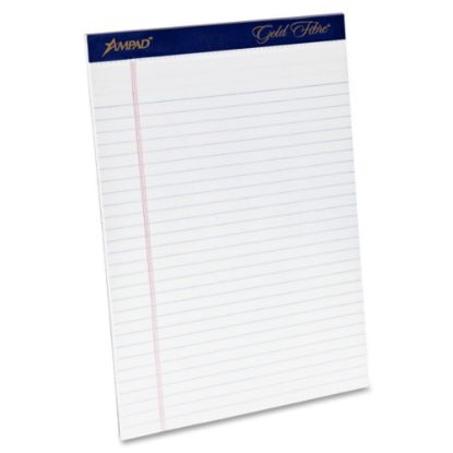 Picture of TOPS Gold Fibre Ruled Perforated Writing Pads, Letter Size, 50 Sheets, Pack Of 4