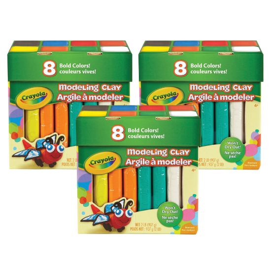 Picture of Crayola Modeling Clays, 2 Lb, Assorted Colors, Pack Of 3 Boxes