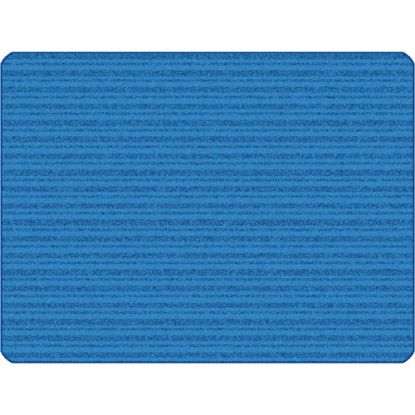 Picture of Carpets for Kids KIDSoft Subtle Stripes Tonal Solid Rug, 6ft x 9ft, Primary Blue