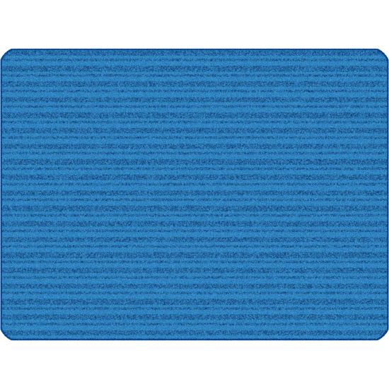 Picture of Carpets for Kids KIDSoft Subtle Stripes Tonal Solid Rug, 6ft x 9ft, Primary Blue