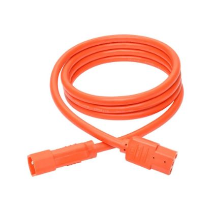 Picture of Eaton Tripp Lite Series Heavy-Duty PDU Power Cord, C13 to C14 - 15A, 250V, 14 AWG, 6 ft. (1.83 m), Orange - Power extension cable - IEC 60320 C14 to power IEC 60320 C13 - 6 ft - orange