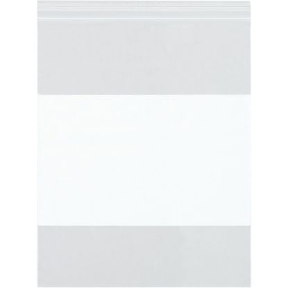 Picture of Partners Brand 6 Mil White Block Reclosable Poly Bags, 3in x 5in, Clear, Case Of 1000