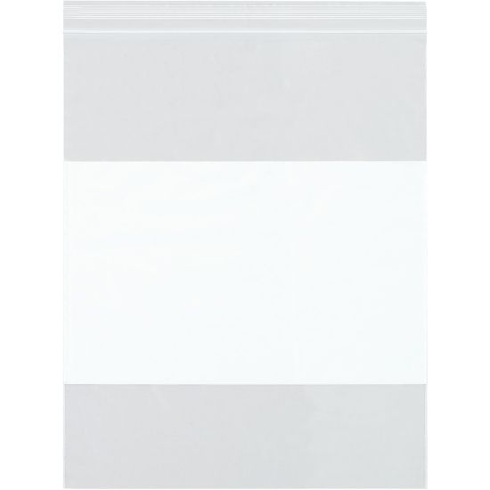 Picture of Partners Brand 6 Mil White Block Reclosable Poly Bags, 3in x 5in, Clear, Case Of 1000