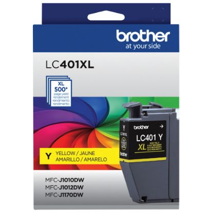 Picture of Brother LC401XL Yellow High-Yield Ink Cartridge, LC401XLY