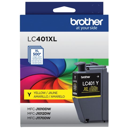 Picture of Brother LC401XL Yellow High-Yield Ink Cartridge, LC401XLY