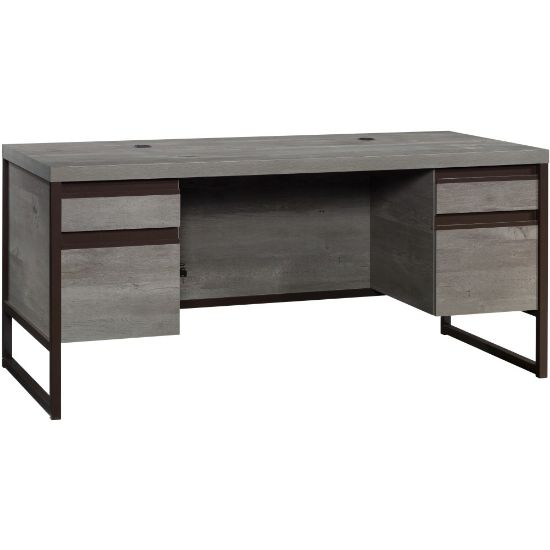 Picture of Sauder Manhattan Gate 66inW Executive Computer Desk With Floating 3/4 Pedestals, Mystic Oak