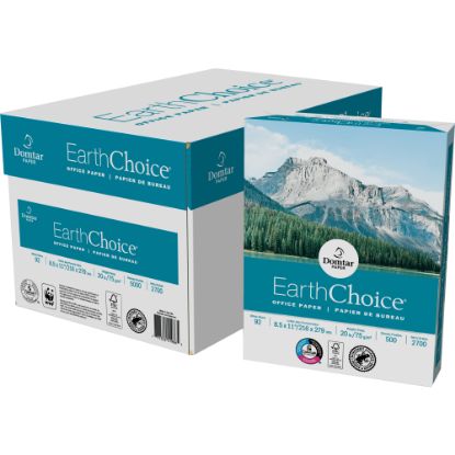 Picture of Domtar EarthChoice Office Multi-Use Printer & Copy Paper, White, Letter (8.5in x 11in), 5000 Sheets Per Case, 20 Lb, 92 Brightness, Case Of 10 Reams