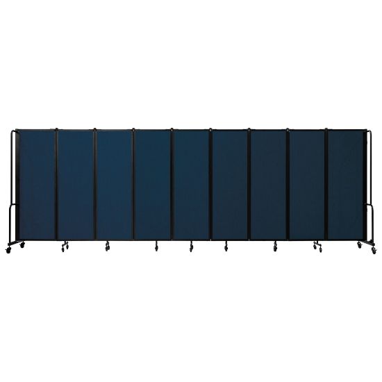 Picture of National Public Seating Room Divider, 9-Section, 72inH x 27inW x 210inD, Blue