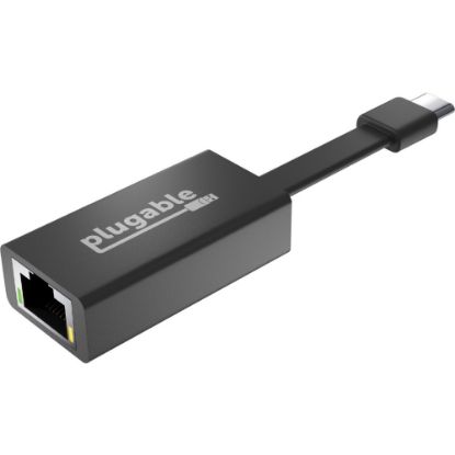 Picture of Plugable USB C to Ethernet Adapter, Fast and Reliable Gigabit Speed - Thunderbolt 3 to Ethernet Adapter Compatible with Macbook Pro, Windows, macOS, and ChromeOS, Driverless