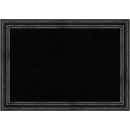 Picture of Amanti Art Cork Bulletin Board, 41in x 29in, Black, Rustic Pine Black Wood Frame