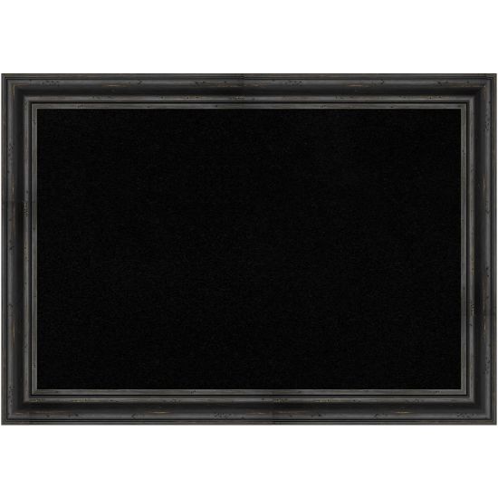 Picture of Amanti Art Cork Bulletin Board, 41in x 29in, Black, Rustic Pine Black Wood Frame