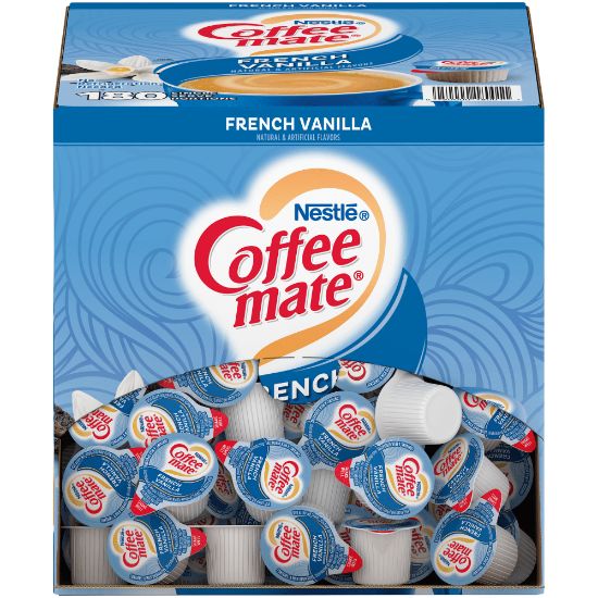 Picture of Nestle Coffee-mate Coffee Creamer French Vanilla Liquid Creamer Singles, 0.375 Oz, Box Of 180