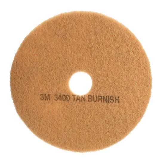 Picture of 3M 3400 Burnish Floor Pad, 20in, Tan, Pack Of 5