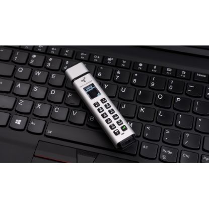 Picture of DataLocker K350 256 GB Encrypted USB Drive - 256 GB - USB 3.2 (Gen 1) Type A, USB 2.0 Type A - 190 MB/s Read Speed - 190 MB/s Write Speed - 256-bit AES - 3 Year Warranty - TAA Compliant