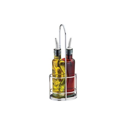 Picture of Tablecraft Gemelli Oil And Vinegar Bottle Set, 8.5 Oz, Clear