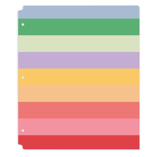 Picture of Office Depot Brand Fashion 2-Pocket Poly Folder, 8-1/2in x 11in, Multicolor Stripes