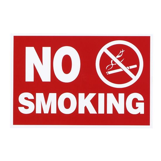 Picture of Advantus "No Smoking" Wall Sign, 12in x 8in, Red/White