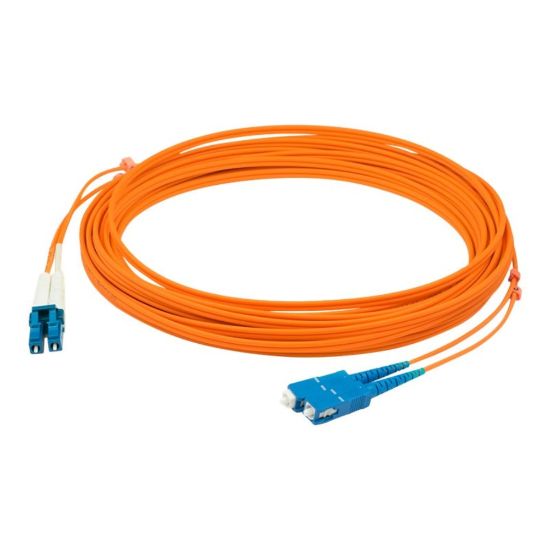 Picture of AddOn 1m LC to SC OM1 Orange Patch Cable - Patch cable - SC multi-mode (M) to LC multi-mode (M) - 1 m - fiber optic - duplex