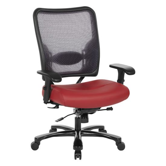 Picture of Office Star 75 Series Big & Tall Ergonomic Double AirGrid Back And Custom Fabric Seat Chair, Red