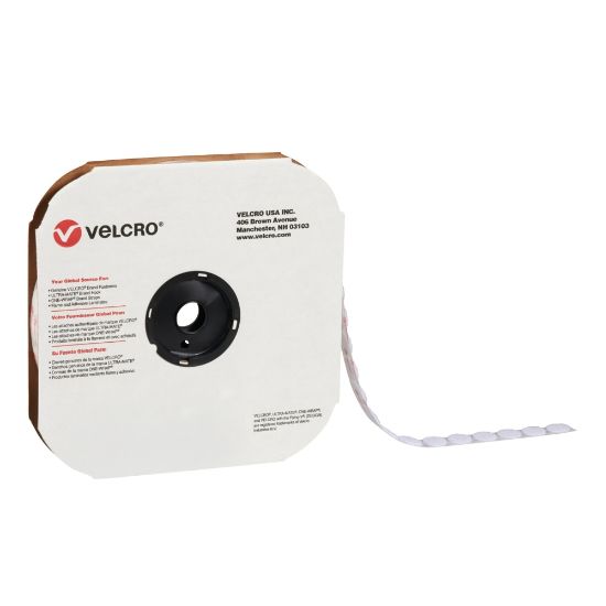 Picture of VELCRO Brand Tape Dots, Hook, 7/8in, White, Pack Of 900 Dots