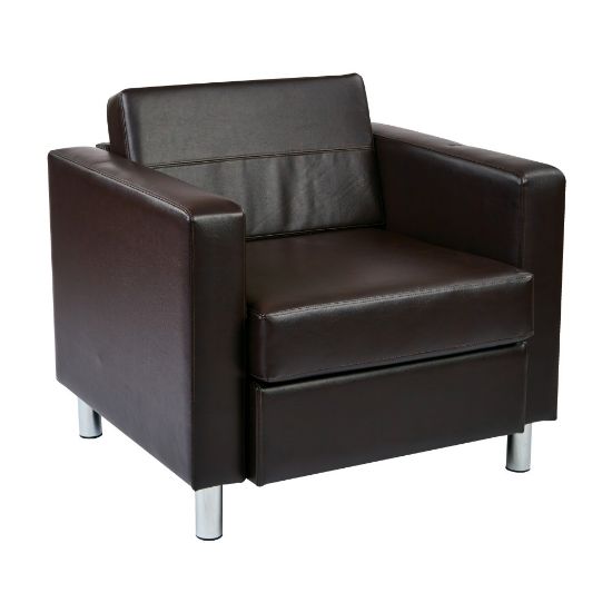 Picture of Ave Six Pacific Arm Chair, Espresso/Chrome