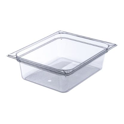 Picture of StorPlus 1/2-Size Plastic Food Pans, 4inH x 10 3/8inW x 12 3/4inD, Clear, Pack Of 6