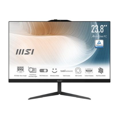 Picture of MSI Modern AM242TP All-in-One Desktop PC, 23.8in Touch Screen, Intel Core i7, 16GB Memory, 256GB Solid State Drive, Windows 11 Pro, WiFi 6