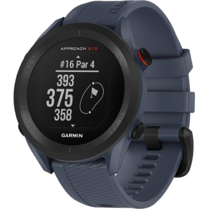 Picture of Garmin Approach S12 GPS Watch - 43.7 mm - 43.7 mm - Clock Display - 122.07 MB - 0.9in - Bluetooth - GPS - 30 Hour - Granite Blue - Silicone Band Material - Golf, Tracking, Smartphone - Water Resistant - 164.04 ft Water Resistant