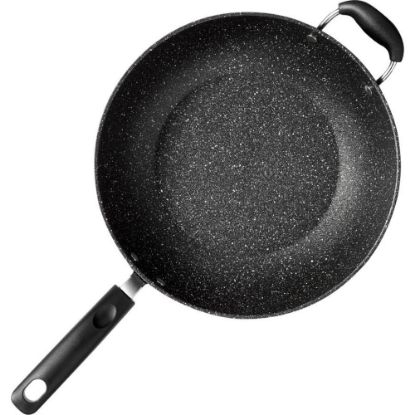 Picture of Starfrit The Rock Cookware - Cooking - Dishwasher Safe - Oven Safe - Black - Aluminum Handle