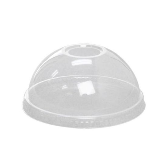 Picture of Karat Earth PLA Dome Lids For 12-24 Oz Cups, Clear, Pack Of 1,000 Lids