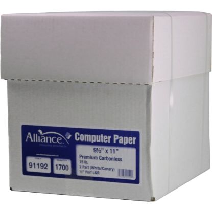 Picture of Alliance Carbonless Computer Paper, 9in x 11in, White/Canary, 15 lb